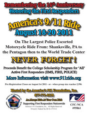 America's 9/11 Ride (fundraiser) flyer