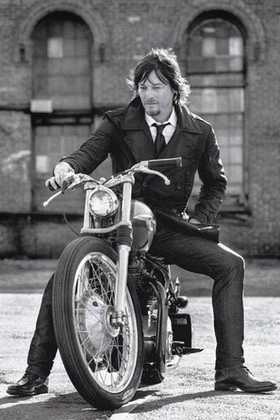 Daryl Dixon on Motorcycle